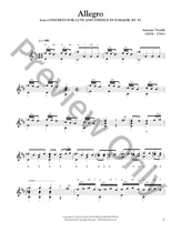 Concerto In D Major Guitar and Fretted sheet music cover